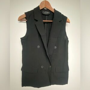 Babaton Black Double-Breasted Vest